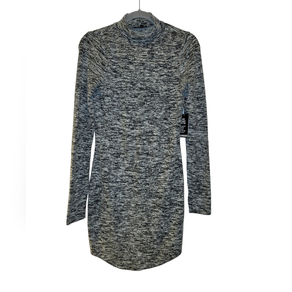Express, NWT, Mock Neck, Super Soft, Plush Marbled Dress, Long Sleeve, Women's S